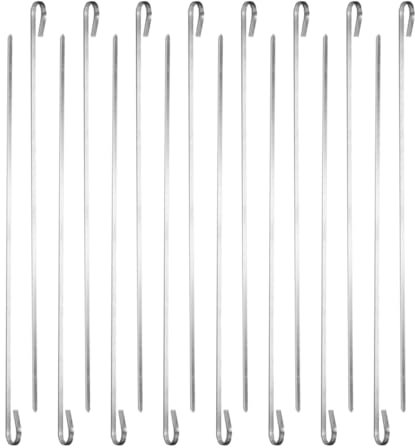 Happyyami Set Di 16 Spiedini Per Barbecue in Acciaio Inox Per Grigliate Di Kebab Verdure Spiedini Turchi Piatti