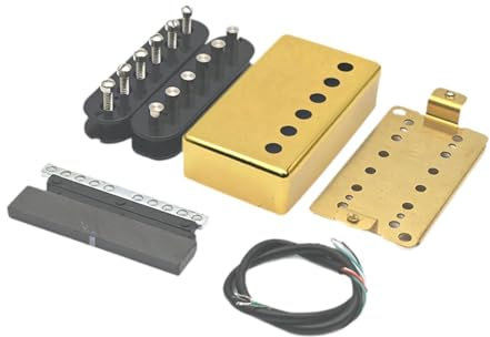 ＡＷＨＡＯ Guitar Pickup DIY Kits Humbucker Pickup Sturdy Ersatz Einfache Installation für E Gitarren Accs Doppelspulen Teile, Goldbrücke