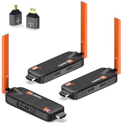 Trasmettitore HDMI 1 wireless e 2 ricevitori, fino a 6 RX, trasmettitore e ricevitore HDMI, 5G Ultra HD 1080P, prolunga wireless per laptop, fotocamera a TV, proiettore, monitor, 165FT/50 M