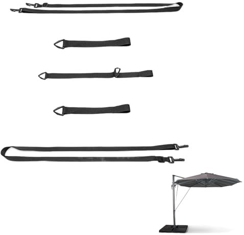 Windsicherung für Ampelschirme, Windsicherung Sonnenschirm Gurt, Fester Riemen Windschutz für Ampelschirme,Sonnenschirm Halterung Windschutz Wetterfest,für Kurbelschirme,Terrassenschirme,Gartenschirme