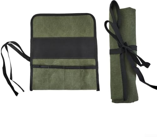 Mehrzweck-Werkzeug-Rolltasche, 2 Stück, mit Taschen für Schraubenschlüssel, Schraubendreher und mehr