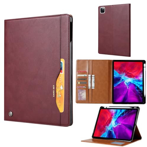 Accessorio per telefono Custodia compatibile con iPad Pro 11 pollici M4 2024, custodia Folio Stand in pelle premium con slot Compatible with scheda Smart Cover con spegnimento/riattivazione automatica