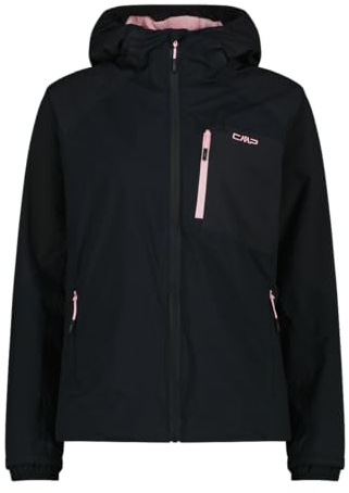 CMP WOMAN JACKET FIX HOOD NERO-ANTRACITE