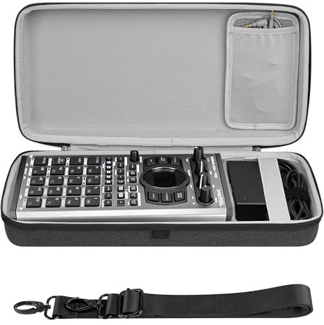 GEEKRIA Tragetasche für Audio-Interfaces, kompatibel mit Roland SP-404MKII / SP-404 / SP-404A / SP-404SX, EVA-Hartschalen-Reisetasche (dunkelgrau)