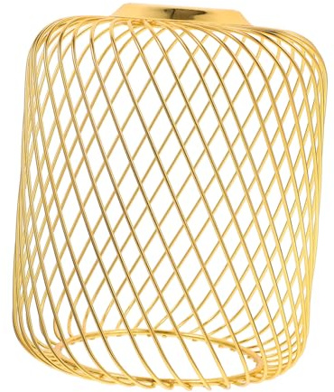 Industrieller Lampenschirm aus Eisen mit Spiralmuster, Gold | Restaurant und Zuhause, Wiederverwendbar und Praktisch, Vielseitig Nutzbar, Rustikaler Stil