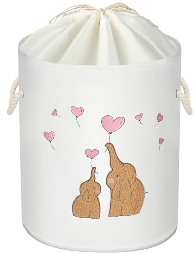 HOTUT Panier à Linge en Tissu, 73L Grand Organiser Paniers pour Vêtements Stockage, Cordon Paniers à Linge, Panier à Linge Pliable pour Nursery, Panier de Rangement, avec Fermeture à Cordon
