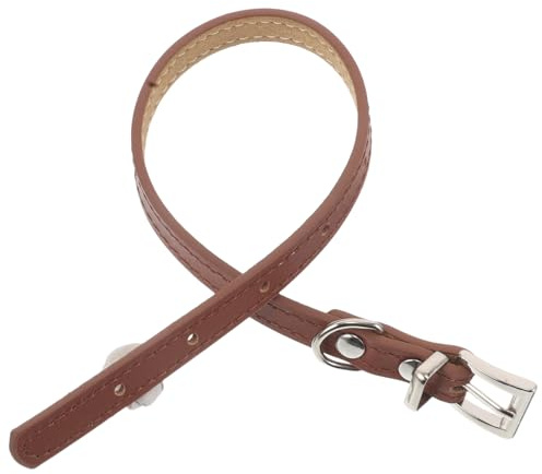 Toyvian Verstellbares PU Hundehalsband Größe S Leichtes und Weiches Katzenhalsband für Welpen Outdoor Haustierhalsband mit Klickverschluss Modisches Zubehör für Kleine Hunde und Katzen