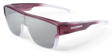 ROCKBROS Überzieh Sonnenbrille für Herren Damen, Polarisierte Fahrradbrille über Brillenträger UV400 Schutz, Sportbrille Blendschutz für Outdoor-Sport Radsport Laufen Autofahren Angeln Reisen