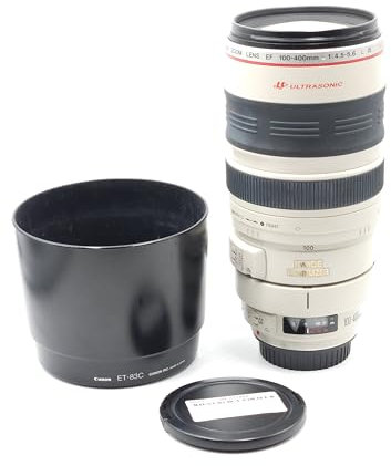 Canon EF 100-400mm f/4.5-5.6L IS USM - Objetivo para Canon (Distancia Focal 100-400mm, Apertura f/4.5, Zoom óptico 4X,estabilizador óptico, diámetro: 92mm) Color Blanco