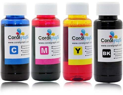 4x100ml 4 Color Refill Ink for HP Printers