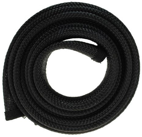 FISUAL Expandable Zip Up Cable Tidy (2 Metres, Black)