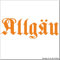 cartattoo4you® AH-00552 | ALLGÄU - Fraktur/Altdeutsche Schrift | Autoaufkleber Aufkleber Farbe orange, in 24 Farben erhältlich, glänzend 57 x 20 cm in Premium - Qualität Waschstrassenfest