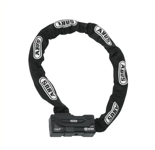 ABUS Schloss-Ketten-Kombi Granit Extreme Plus 59 - Motorradschloss aus 12 mm starker Sechskantkette - ABUS-Sicherheitslevel 20 - 110 cm Kettenlänge