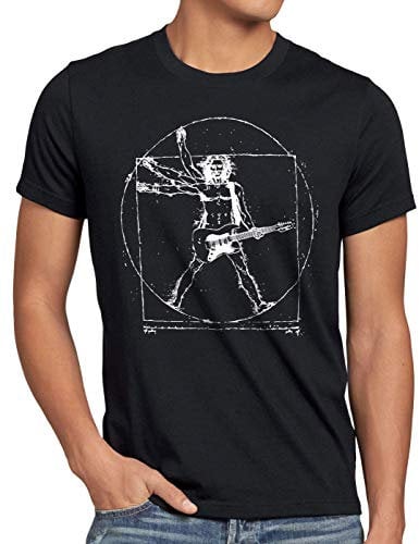 style3 Vinci Rock Herren T-Shirt Musik Festival, Größe:L, Farbe:Schwarz