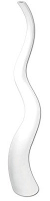 Euro Palms 83011906 Designvase Wave-100, weiß