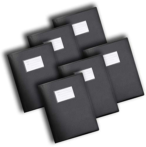A4 104 Pockets 208 Views Office Home School Flexi Cover Coloured Display Book Presentation Document Organiser Folder Storage Case Wallets by Arpan (6, Black)
