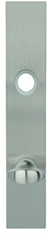 Alpertec Flaches Langschildpaar Edelstahlfarbig für Badtüren WC Abstand mit Sperrriegel für Drückergarnitur Türdrücker Türbeschläge, 78 mm, 32458055K1