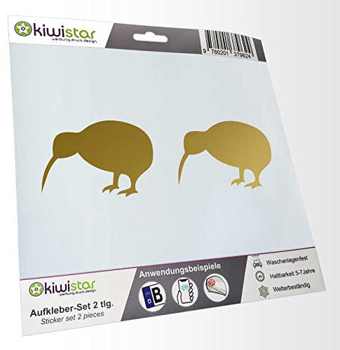 - 2X Kennzeichenaufkleber - Kiwi - Neuseeland - Autoaufkleber - Evolution Charles Darwin Aufkleber für Auto, Laptop, Fahrrad, LKW, Motorrad Mehrfarbig JDM Decal Racing