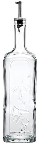 Pasabahce 80230 Aceitera de Cristal, 1 l, Vidrio Metal, 1000 ml