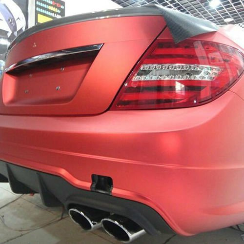 3D Chrom Matt Metallic ROT mit Luftkanälen ,Car Wrapping, Profi Folie 3m x 1,52m