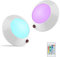 BIGLIGHT Battery Operated Wireless LED Ceiling Light, Remote Controlled, 16 Color Changing Mood Light, Hallway Lighting, Dimmable Night Light for Shower Closet Bedroom Corridor Bathroom, 2 Pack