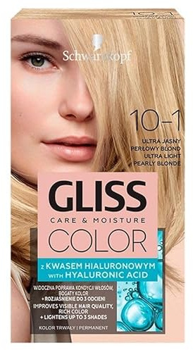 Schwarzkopf Gliss Color Haarfärbecreme 10-1 Ultra Light Pearl Blonde, 142 ml