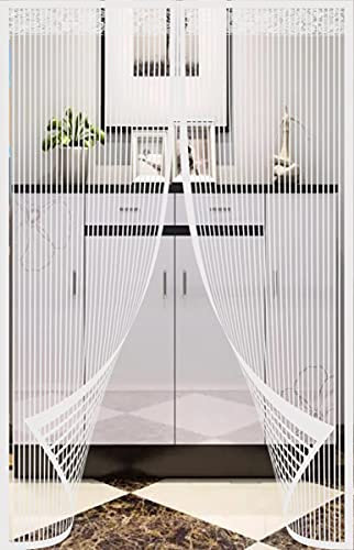 QFRZD 140cm x 260cm Zanzariera Magnetica per Porte, Tenda Magnetica, si Chiude da Sola, Senza Praticare Fori Può Essere Accorciata in Lunghezza e in Larghezza, Nero