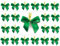 24 Stück Satinschleifen Weihnachtsbaum 6 cm Satin mit Befestigungs-Clip (Gruen)