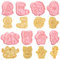 8 Stück Weihnachten Keksausstecher, 3D Ausstechformen Plätzchen Ausstecher Set mit Prägeform für Keks, Weichobst, Sandwichkäse, Tortendeko