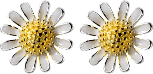 Ohrstecker Silber 925,Damen Ohrringe, Klassische Mode Gänseblümchen-Blumen 925 Sterling Ohrringe Eleganter Schmuck Geschenke Für Ihre Frauen Mädchen