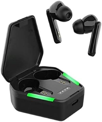 STREETZ TWS-115 Stereo Bluetooth Headphones In-Ear, Wireless Gaming Headphones, Bluetooth 5.0, Built-in Microphone and Quick Charging Case, Up to 15 Hours of Music Playback, Comfortable Normal, Black