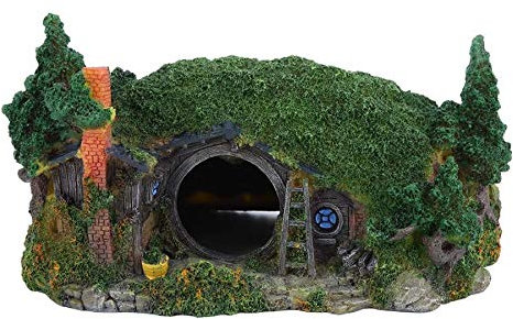 FKJLUN Décor pour Aquariophilie Waterscape Fish Tank Décoration élodée Château Résine Maison en Bois Arbre Fish Tank Aquarium Ornement Cave Fish Tank Ornament