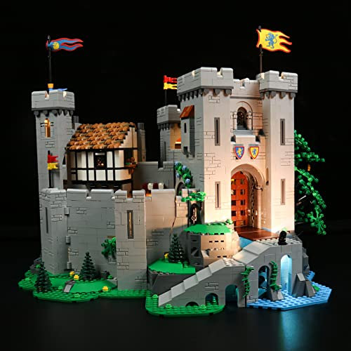 Led Licht Set Kompatibel mit Lego Burg der Löwenritter, Led Beleuchtungs Set für 10305 Burg der Löwenritter,DIY kreative Spielzeugdekorationslichter (Nicht enthaltener Baustein)- Standard Version