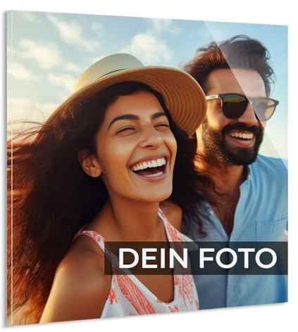 Personalisiertes Acrylglas | Acrylglas mit eigenem Bild | Acrylglasbild als Geschenk | Wandbild selbst gestalten | Bilder-Geschenk | individuelles Acrylbild drucken lassen | Quadratisch 40x40 cm