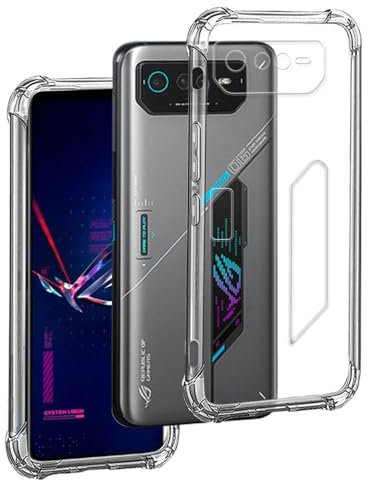 Funda Anti-Shock Gel Transparente para ASUS ROG Phone 6 - ASUS ROG Phone 6 Pro - ASUS ROG Phone 6D, Ultra Fina 0,33mm, Esquinas Reforzadas, Silicona TPU de Alta Resistencia y Flexibilidad