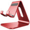 Lucrave Handy-Ständer, Cradle, Halterung, Aluminium-Desktop-Ständer, kompatibel mit Schaltern, alle Smartphones, iPhone 16 15 14 13 12 Mini Pro Max Xs Xr X SE 8 7 6 6s Plus SE 5 5s, Rot