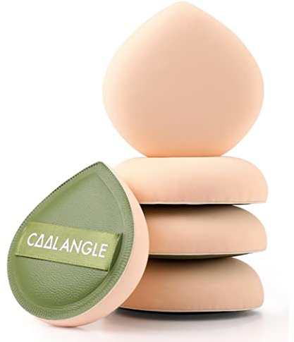 COOL-ANGLE Makeup Blender Sponges, Latex-Free, 5Pcs Medium Green
