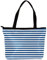 Tragetasche, Umhängetasche, Handtasche, Crossbody-Tasche, stilvolle personalisierte Tragetasche für Damen, blau und weiß gestreift, Mehrfarbig