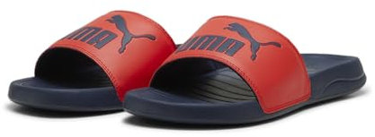 PUMA Unisex Popcat 20 Slide Sandal, Active Red-Club Navy, 48.5 EU