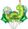 Big Eye Owl 5 Stück Dino Happy Birthday Luftballon XXL Dinosaurier Geburtstag Folienballon Kinder Dschungel Dinopartyset Deko