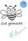 Stempel Lehrerstempel - Schule - Gut gemacht - Freudiges Bienchen mit Brille