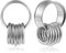 Vankula Ohr Tunnel 1 Paar Double Flared Flesh Plugs 10 Ringen Edelstahl für männer damen Ohrpiercing Gestreckte Schmuck 12mm(1/2) Silber