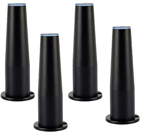 4-teilige verstellbare Möbelbeine, Tischbeine aus Aluminiumlegierung, Stützfuß für Möbelsofas, Beine für Badezimmerschränke, Füße für Couchtische mit rundem Rohr, Schrankbeine, rutschfest, schwarz8 c