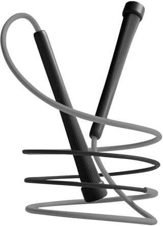 OVICX Leichtes Springseil für Fitness für Damen, Herren und Kinder, verstellbare Springseile mit rutschfestem Griff, Speed-Skipping für Cardio-Training und Ausdauertraining (Schwarz)