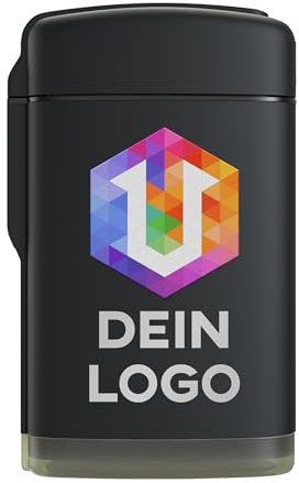 Geschenkfreude Feuerzeug mit Logo - Feuerzeug personalisiert mit eigenem Foto - Werbeartikel zum selbst Bedrucken - Gestalte Deine Feuerzeuge mit eigenem Firmenlogo - Feuerzeuge 20 Stück mit Logo