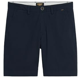 Superdry Herren Stretch-Chinoshorts Finster Marineblau 34