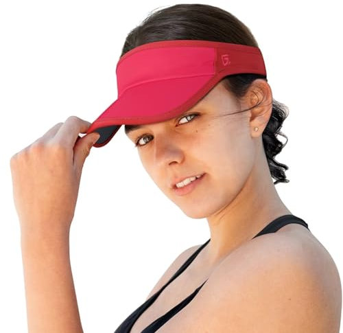 GADIEMKENSD Sun Visors Hats for Womens Mens Beach Hat Accessories Summer Straw Sunhat Fashion Foldable Sombreros para Mujer para Ponytail Cap UV Protection for Running Hiking Football Golf Rose Red
