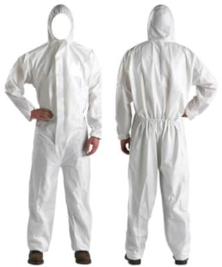 DTS PROTECT Disposable Overalls. Chemical And Biological Protection Hazmat Suit Type 5/6B. Work Wear For Men And Women. (Medium)