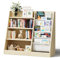 Kids Bookshelf, Five Layer Sling Children Bookcase, Baby Storage Wooden Book Rack, Book and Toy Organizer Cabinet Book Display, for Playroom,Bedroom,Toddler Room,Nursery,Classroom (Burlywood)