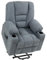 HOMCOM Oversized Riser and Recliner Chairs for the Elderly, Fabric Upholstered Lift Chair for Living Room with Remote Control, Side Pockets, Cup Holder, Grey